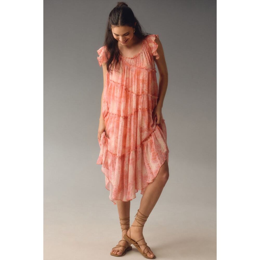 Anthropologie Asymmetric Whimsical Hanky Midi Dress NWT